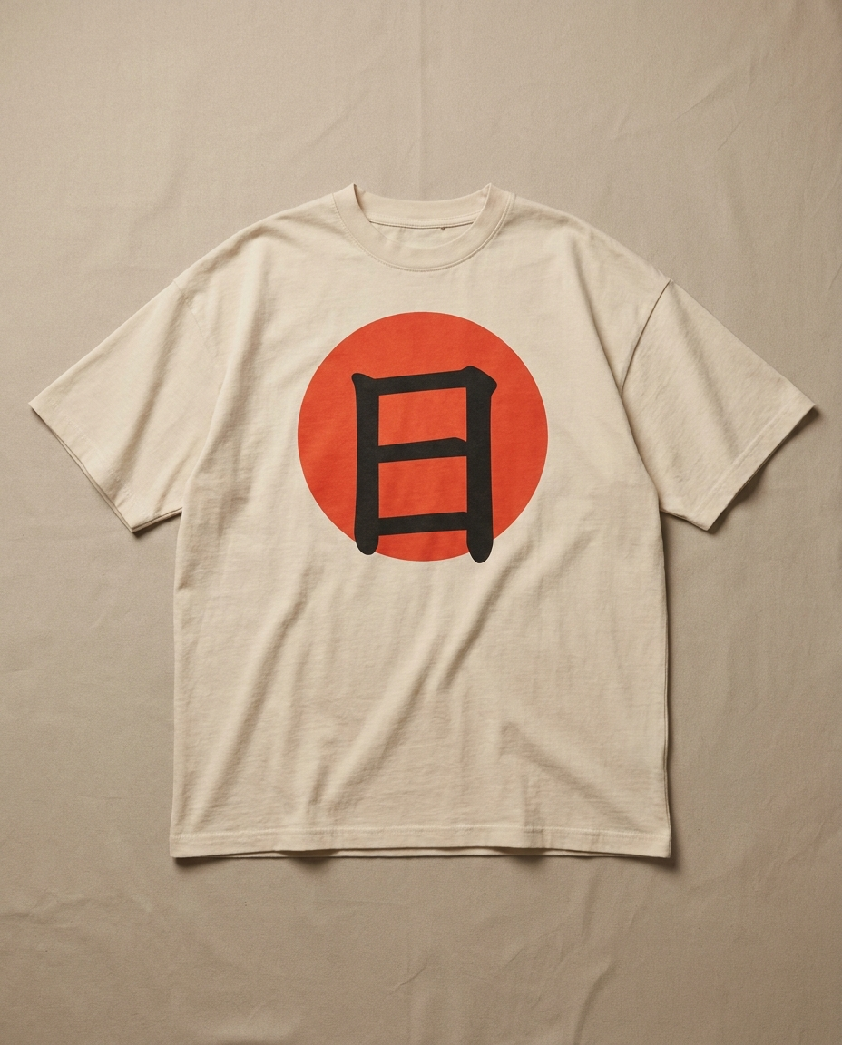RISING tee — kanji 日