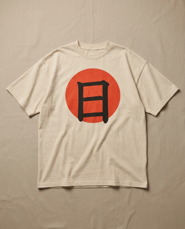 RISING tee — kanji 日