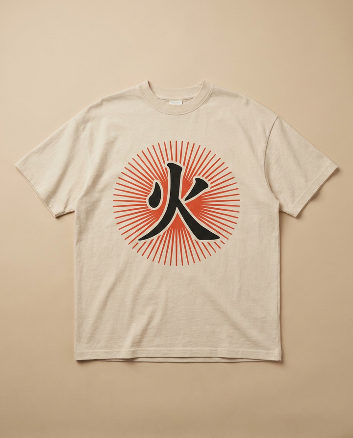 HANABI tee — kanji 火