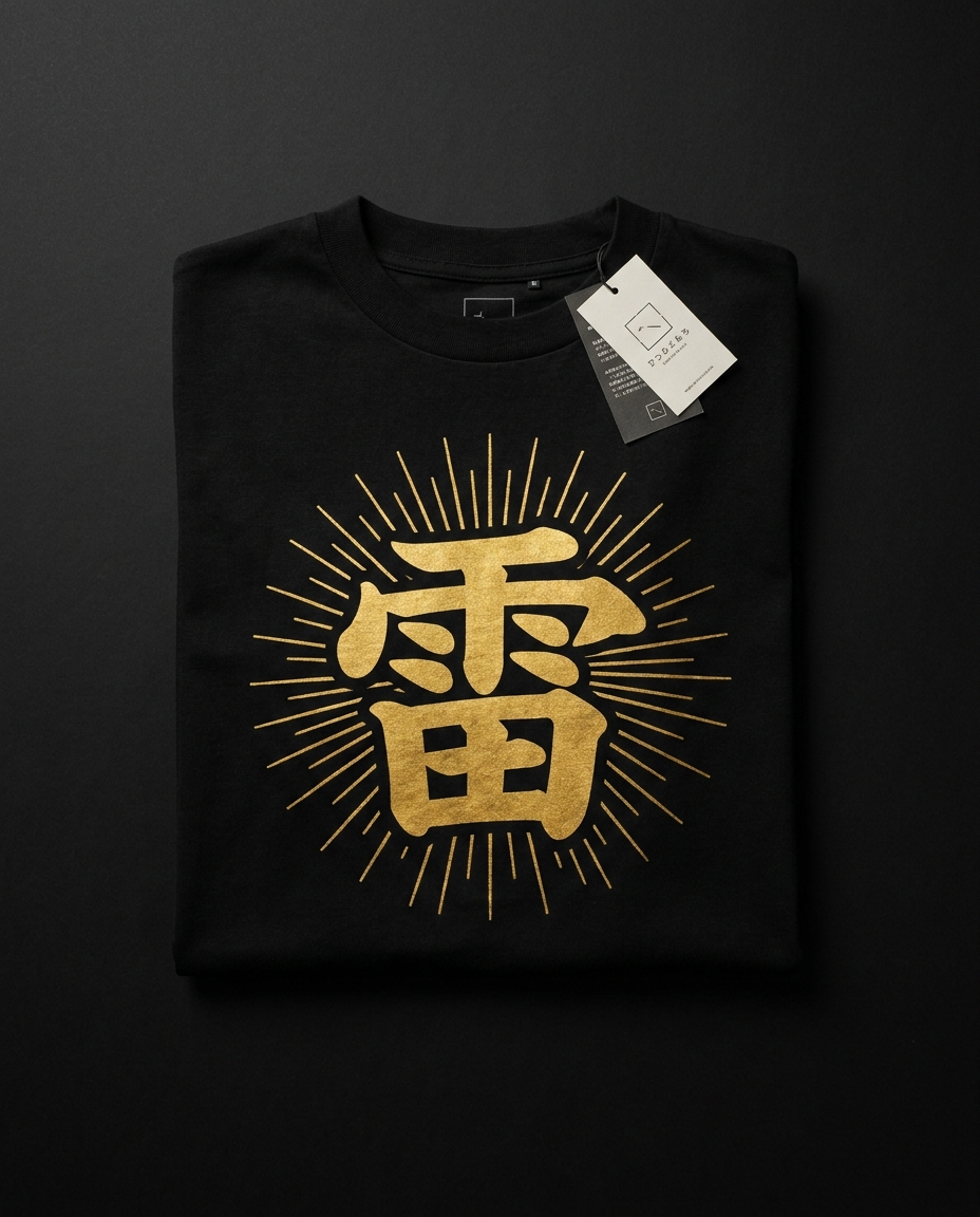 KAMINARI tee — kanji 雷