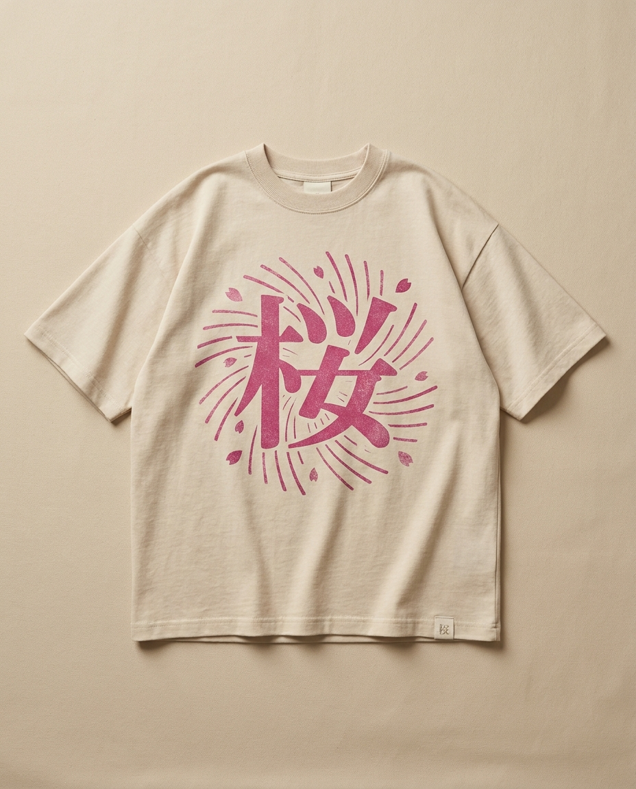 SAKURA tee — kanji 桜