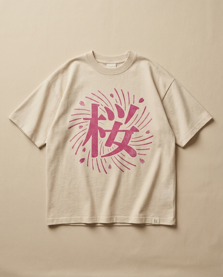 SAKURA tee — kanji 桜